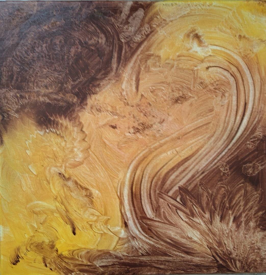 783- souffle d'ocre en 40x40-_40€
