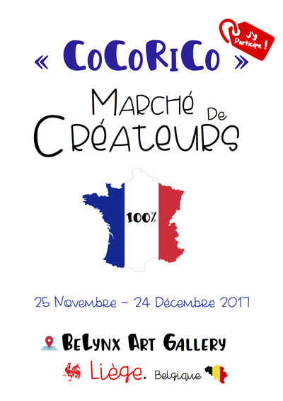 Affiche France j\'y participe Cocorico 1- Liège  - copie
